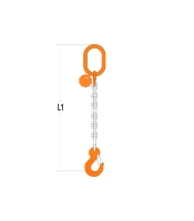 Tek Bacaklı Zincir Sapan Emniyet Mandallı Kancalı 6mm 1.4t
