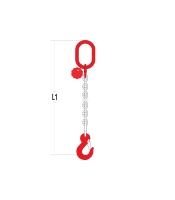 Tek Bacaklı Zincir Sapan Emniyet Mandallı Kancalı 10mm 3.15t